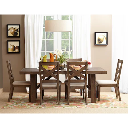 Trestle Dining Table and Chair Set